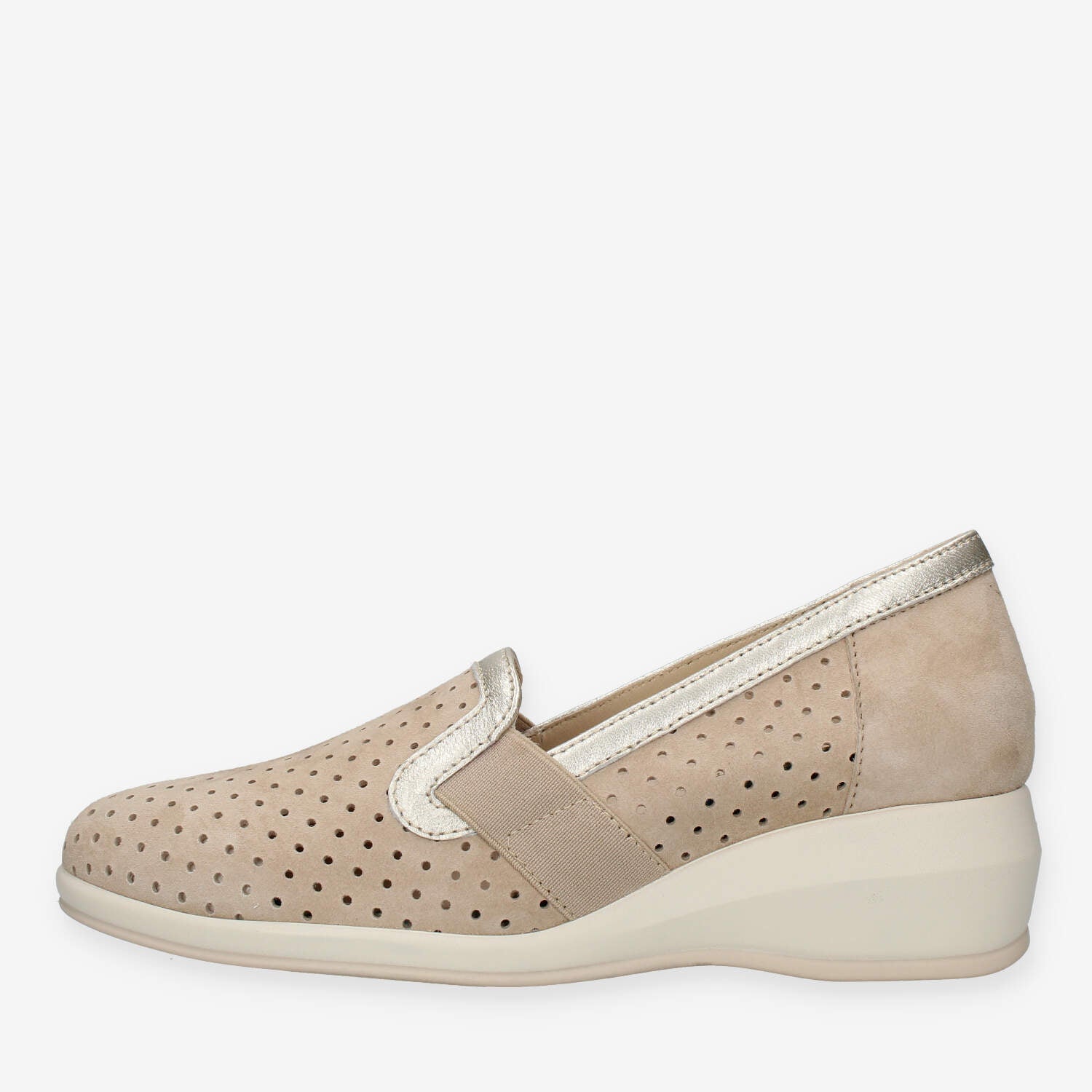 Melluso Dany Moc slip on traforate ecru da donna Sorrentino Shop