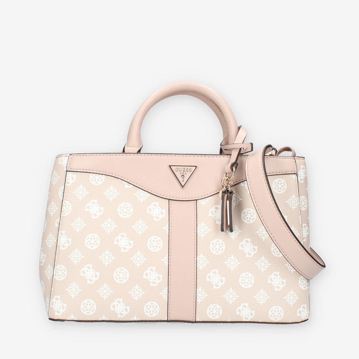 Guess HWPG95-21060-SDL Dorys Borsa a mano beige e rosa logata da donna