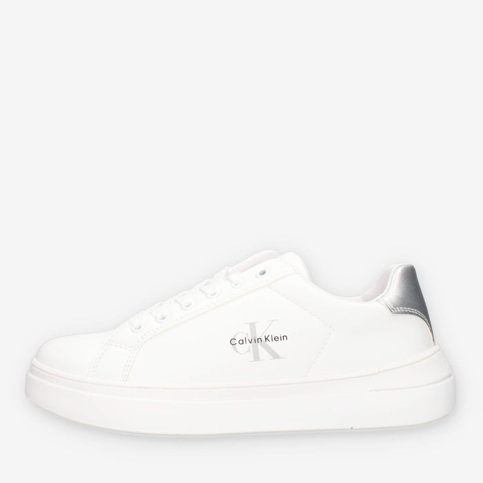 Calvin Klein V3X9-83166-1592X025 Sneaker bassa allacciata bianco/argento