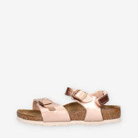 Birkenstock 1029535 Rio HL Kids Sandali rame da bimba (calzata stretta)