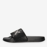 Sun 68 X36211-11NERO SLIPPERS STRASS LOGO Ciabatte nere da donna