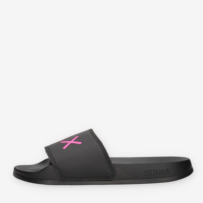 Sun 68 X36210-11NERO SLIPPERS LOGO Ciabatte nere da nonna