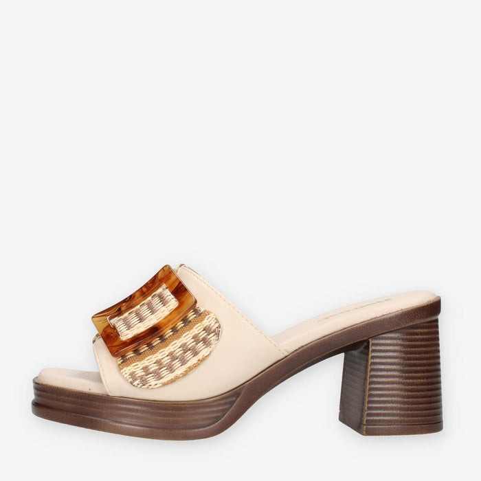 Refresh 175028-BEIGE Sandali scalzati beige da donna
