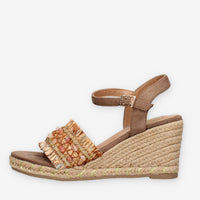 O-Joo OL61500A-026 GERI FLOWER SANDAL Sandali marroni da donna