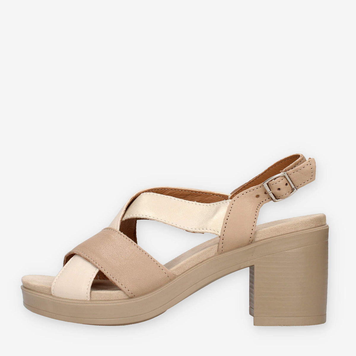 Igi&Co 1171211-CORDA/PANNA Sandali marroni da donna con tacco