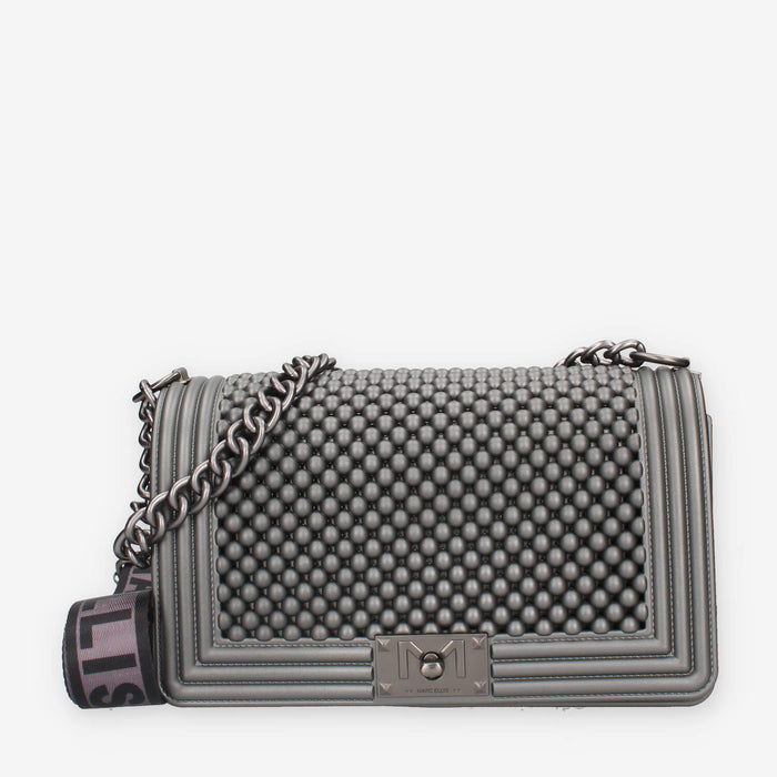 Marc Ellis FLAT M BALL_24-GUN METAL / SATIN CDF SHOULDERBAG MARC ELLIS