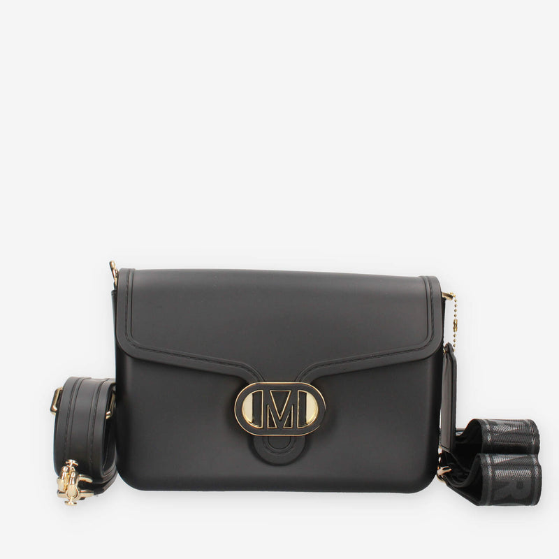 Marc Ellis FLAT BUBLE-BLACK / GOLD Borsa a tracolla nera e oro