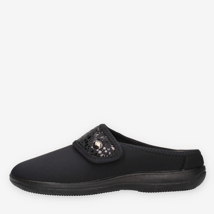 Valleverde 25102-NERO Pantofole nere da donna