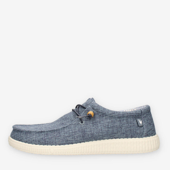 Walk in Pitas WP150-WALLABI-LINEN-25AZUL Slip on blu da uomo