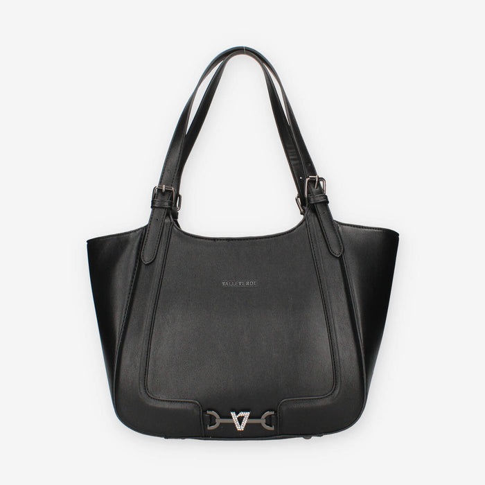 Valleverde 96221-NERO Borsa a spalla nera da donna