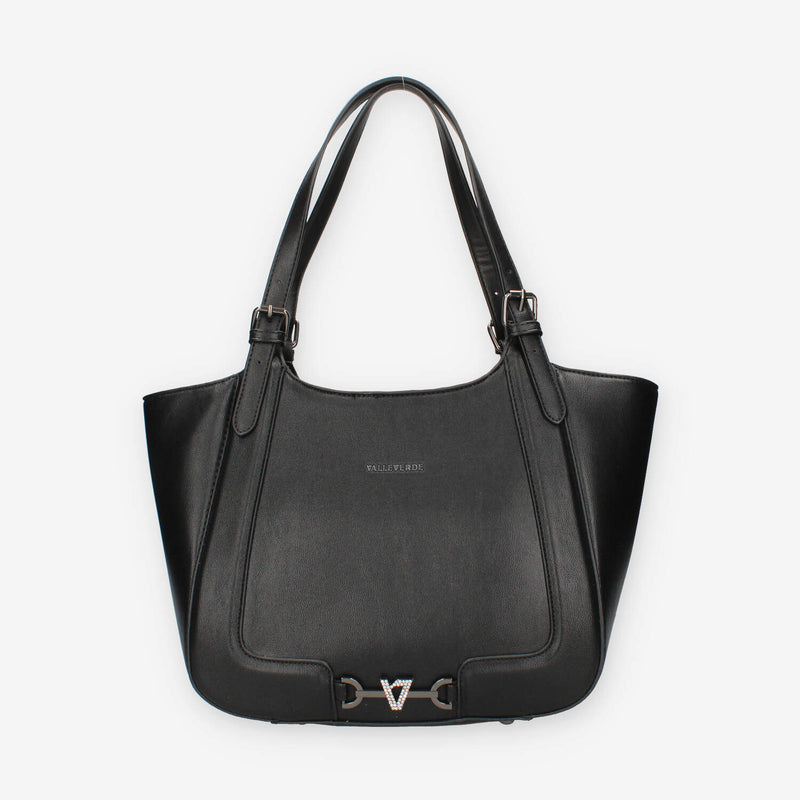 Valleverde 96221-NERO Borsa a spalla nera da donna