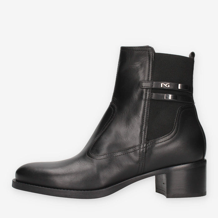 Nero Giardini I513840D-100 Stivaletti neri con tacco