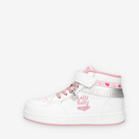 LKAA8096-BIAG Lelli Kelly Frangetta Mix Sneakers alte bianche e argento