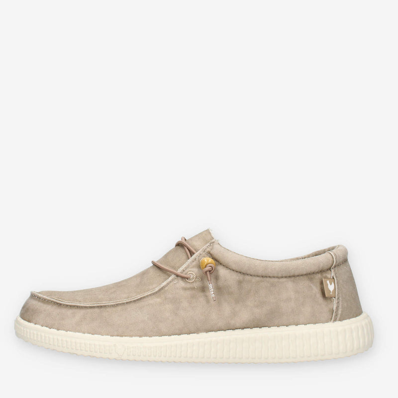 Walk in Pitas WP150-WALLABI-WASHED-57BEI Slip on beige da uomo