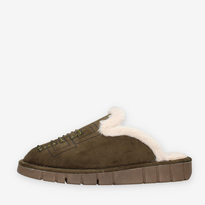 Clia Walk WARM12-VERDE Ciabatte verdi da donna
