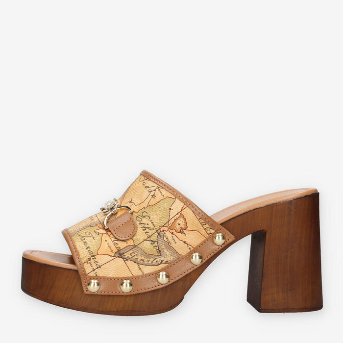 Alviero Martini Prima Classe Z1394-431H-0010 Sandali scalzati Geo Classic con tacco