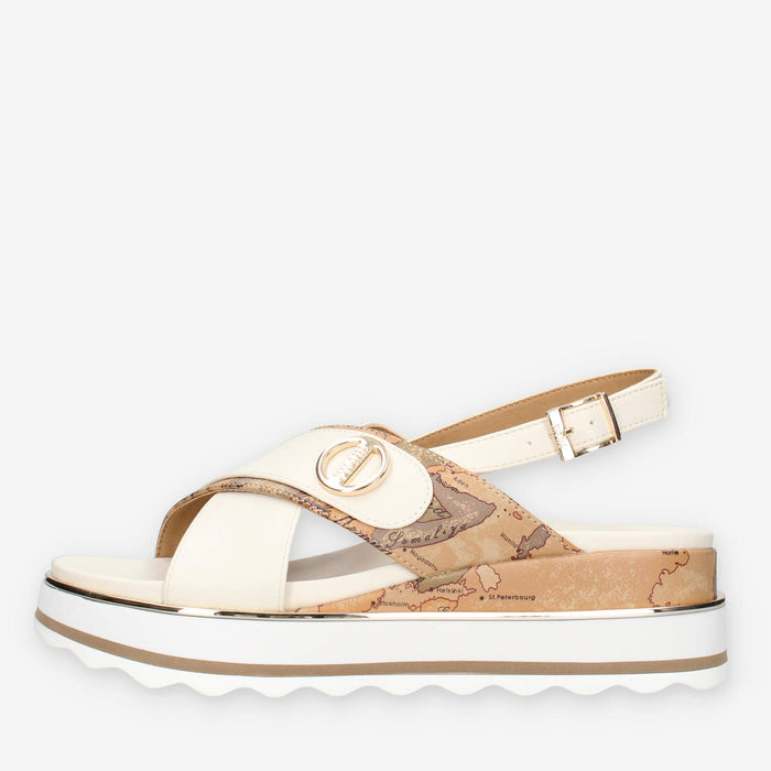 Alviero Martini Prima Classe N2471-0371-A630 Sandali bianchi e Geo Classic linea teen