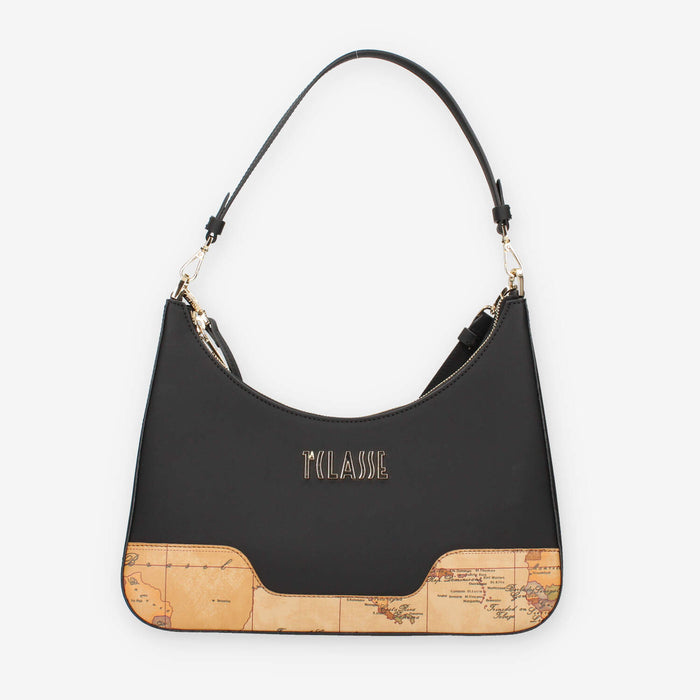Alviero Martini Prima Classe LMLE01-9636-0001 Borsa a spalla gommata nera e Geo Classic