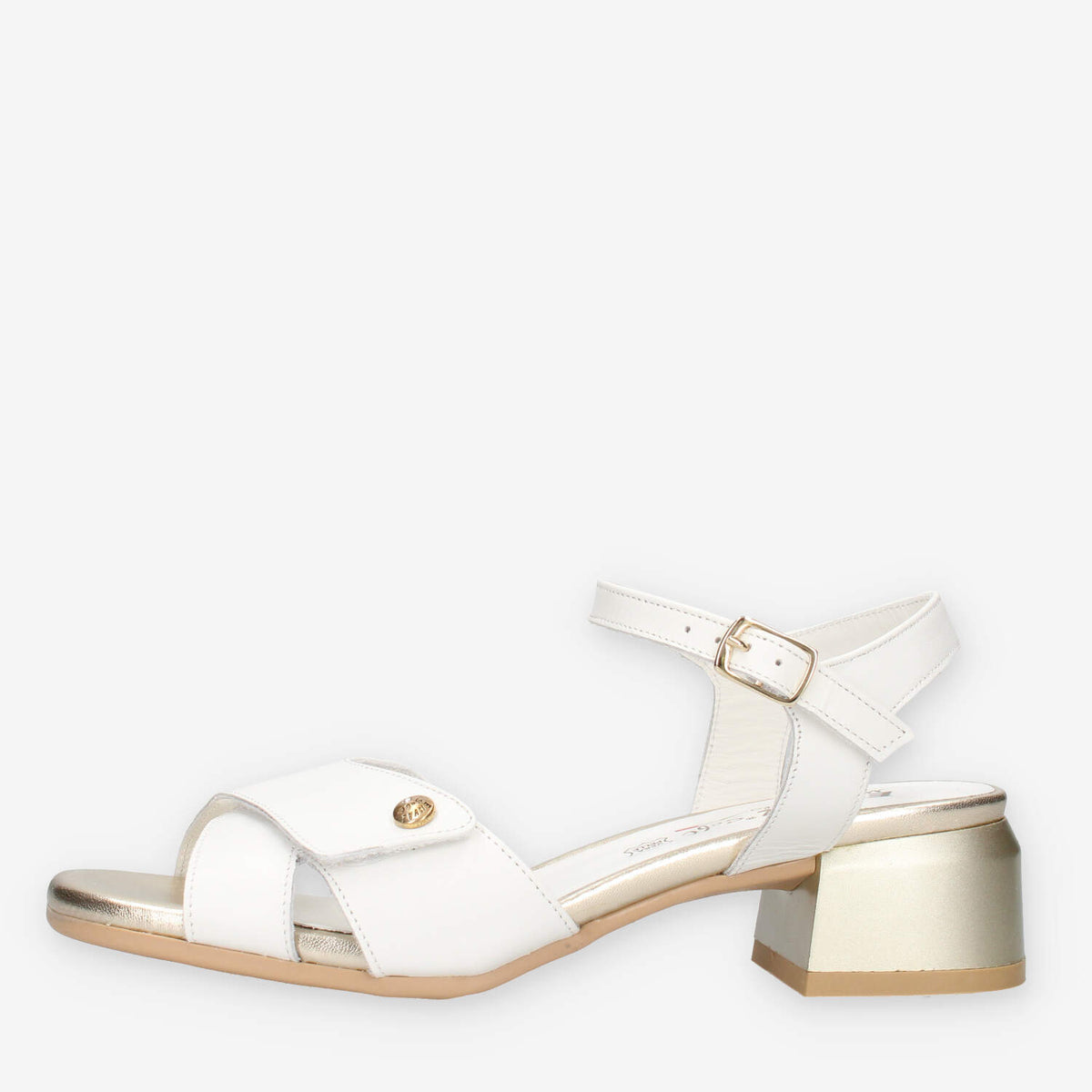 Enval Soft 1275833-BIANCO Sandali bianchi da donna con tacco