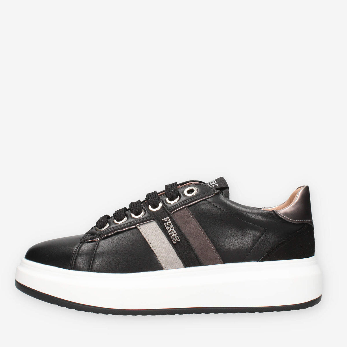 Ferre F-440-BLACK-SILVER Sneakers nere da donna
