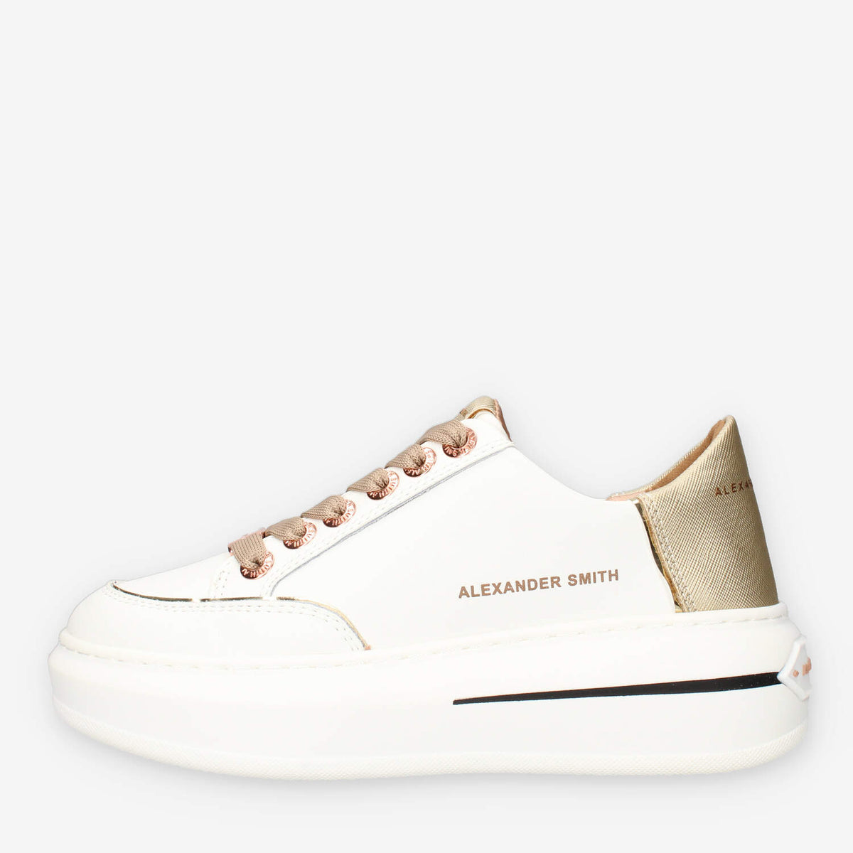 ASBALSW-1805-WGD Alexander Smith Lancaster woman Sneakers bianche e oro da donna