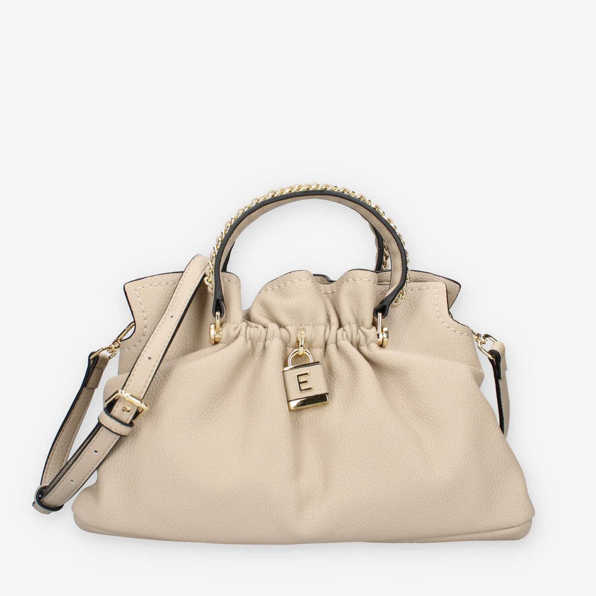 Ermanno Scervino 12401738-BEIGE Octavia Borsa a mano beige a 3 scomparti