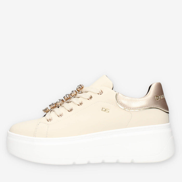 675527DM-BEIGE Donna Serena Sneakers beige da donna