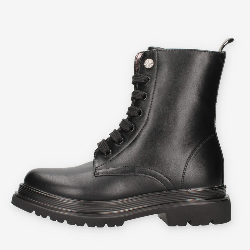 Asso AG-17635-BLACK Anfibi da ragazza neri