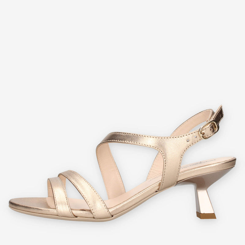 Nero Giardini E513222DE-434 Sandali bronzo da donna con tacco svasato