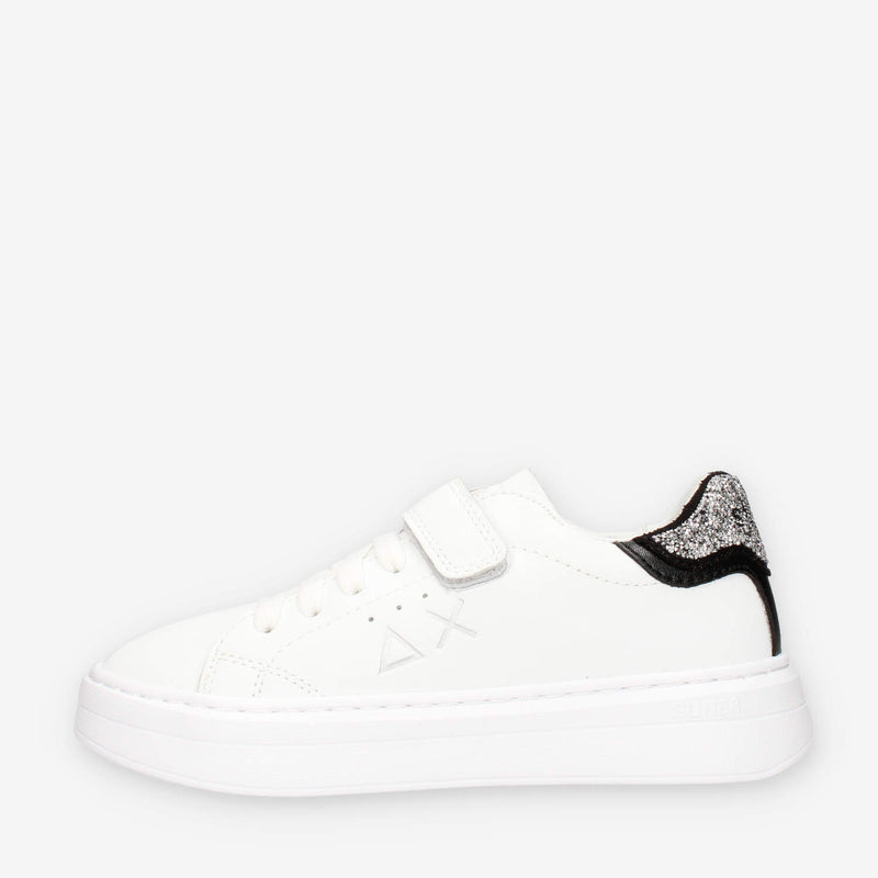 Sun 68 Z45429K-0144BIANCO/ARGENTO GIRL'S GRACE LEATHER (KID)