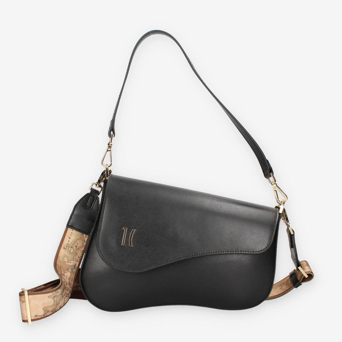 Alviero Martini Prima Classe LMLE03-8620-0001 Borsa a tracolla nera e Geo Classic