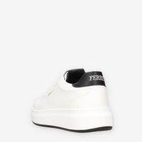 Ferre FU-190-WHITE-BLACK Sneakers bianche e nere da uomo