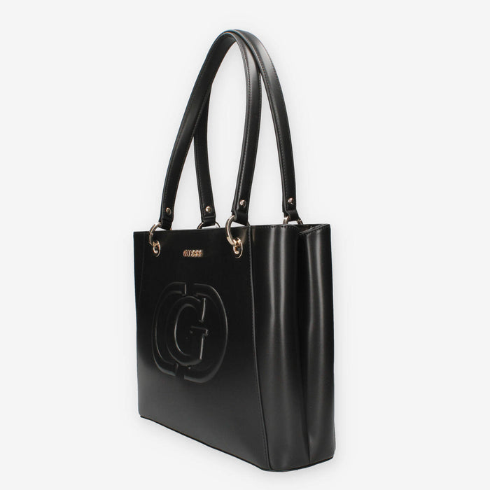 HWEVG9-51325-BLA Guess Eco Mietta Borsa a spalla nera a 3 scomparti