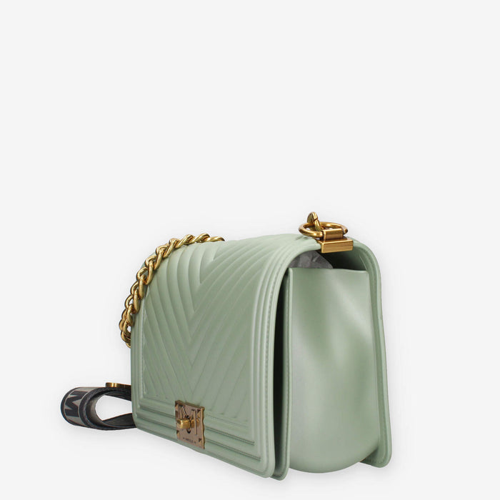 FLAT M_24-OLIVE / LIGHT OTTONE Marc Ellis Borsa a tracolla verde oliva e ottone ottone