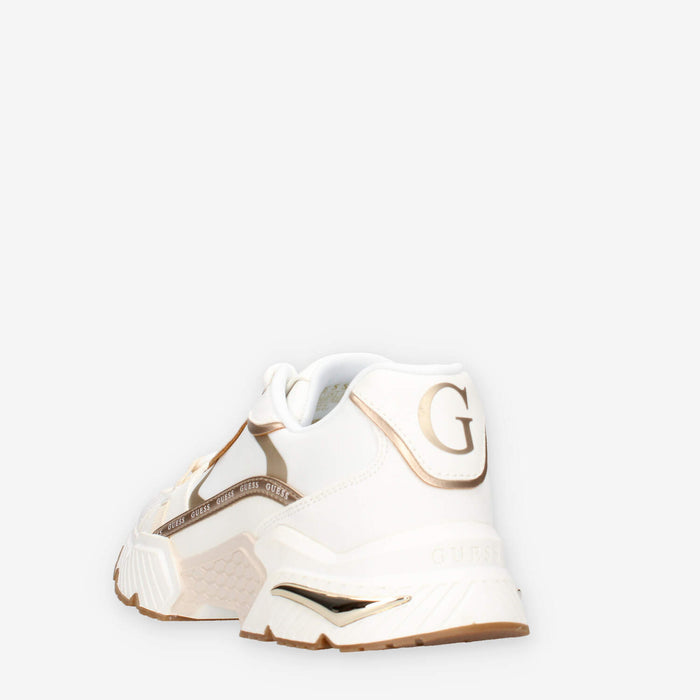 Guess FLJCR6-ELE12-GOLD CARRLI6 Sneakers bianche e oro da donna