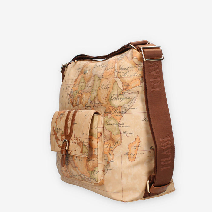 Alviero Martini Prima Classe LLD35-S578-0548 Borsa a spalla Geo Classic e castagna