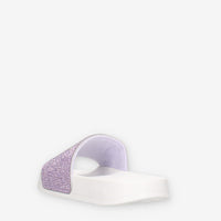 Sun 68 X36411T0124BIANCO/LILLA GIRL'S SLIPPERS STRASS LOGO (TEEN) Ciabatte bianche e lilla da ragazza
