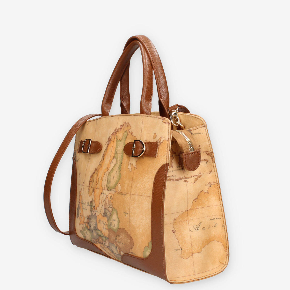 Alviero Martini Prima Classe LLD63-G611-0548 Borsa a mano Geo Classic e castagna