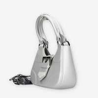 FLAT CIRCLE-GLACIER GRAY / SATIN CDF Marc Ellis Borsa a mano grigia e canna di fucile