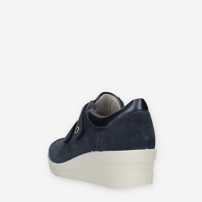 Enval Soft Sneakers blu con zeppa
