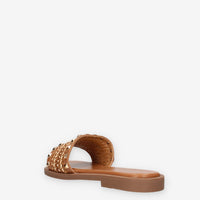 Marina Torres J41243-52-CAMEL Sandali scalzati camel con borchie