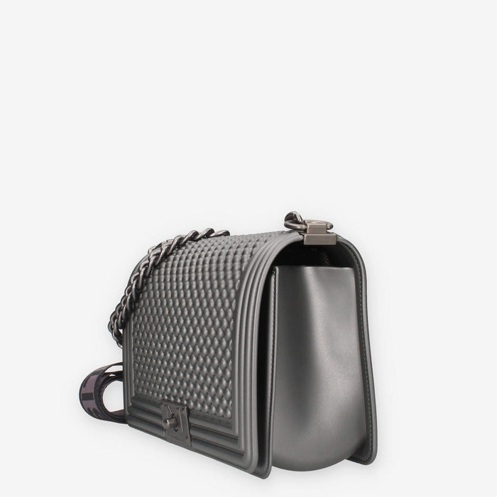 Marc Ellis FLAT M BALL_24-GUN METAL / SATIN CDF SHOULDERBAG MARC ELLIS