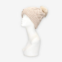 Alviero Martini Prima Classe LMC060-2860-0061 Cappello beige da donna con pon pon