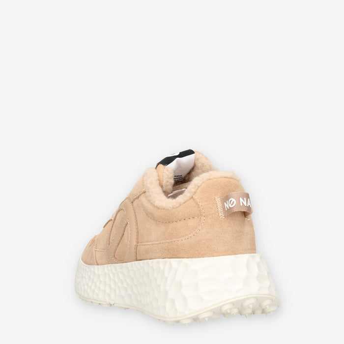 No Name NNVE-SC04-18 Carter Sneakers beige da donna con lana