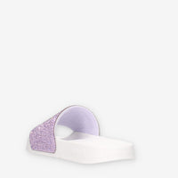 Sun 68 X36211-0124BIANCO/LILLA SLIPPERS STRASS LOGO Ciabatte bianche e lilla da donna