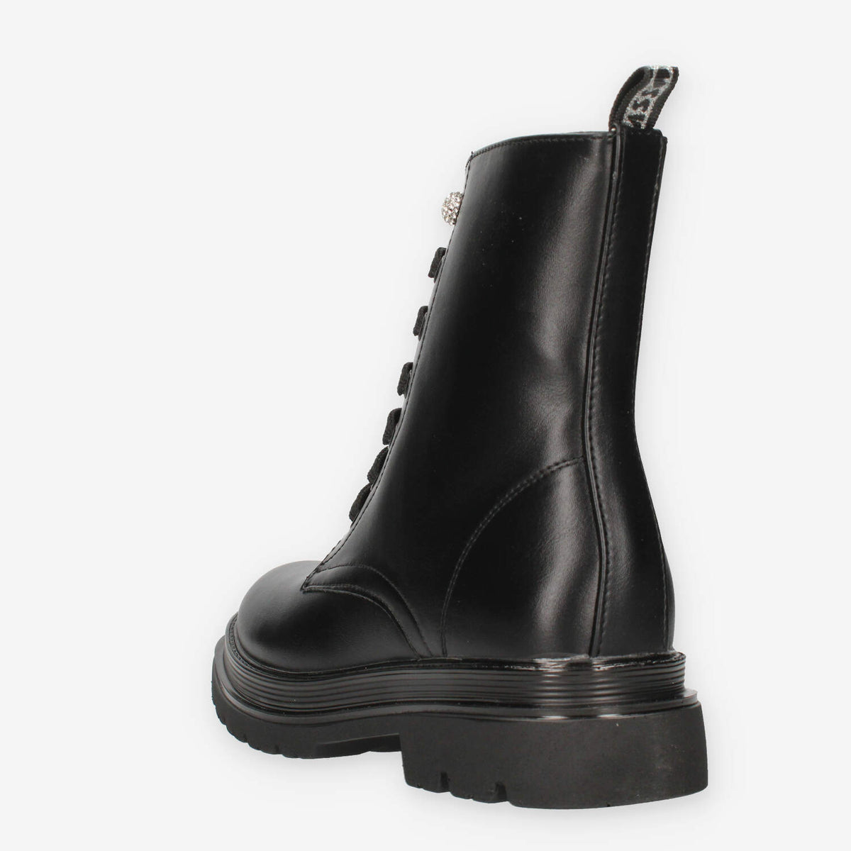 Asso AG-17635-BLACK Anfibi da ragazza neri