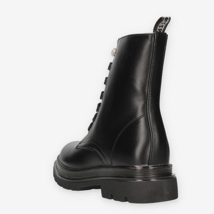 Asso AG-17635-BLACK Anfibi da ragazza neri