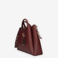 HWEZG9-51206-BUR Guess Eco Gloriana Borsa a mano burgundy a 3 scomparti