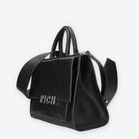 John Richmond RWA24079BO9L-BLACK-SILVER Borsa a mano nera e argento