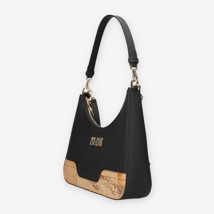Alviero Martini Prima Classe LMLE01-9636-0001 Borsa a spalla gommata nera e Geo Classic
